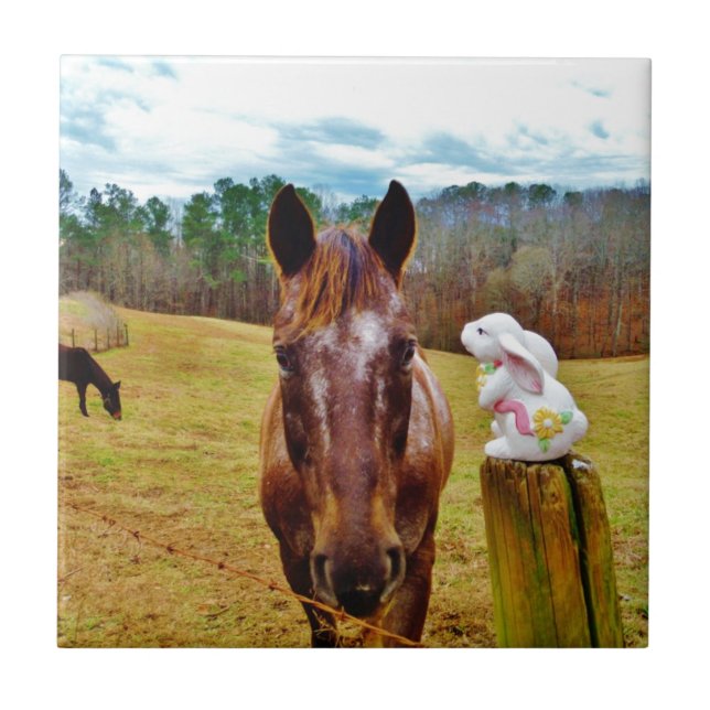 Osterpferd Fliese (Vorderseite)