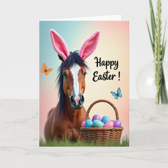 Osterpferd Frühlingsfreude Karte (Vorderseite)