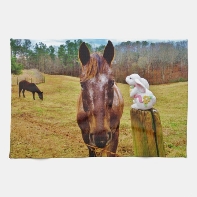 Osterpferd Handtuch (Horizontal)