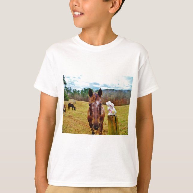 Osterpferd T-Shirt (Vorderseite)