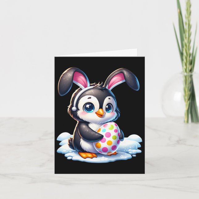 Osterpinguin Lover Eggs Bunny Rabbit Bunnies Karte (Vorderseite)