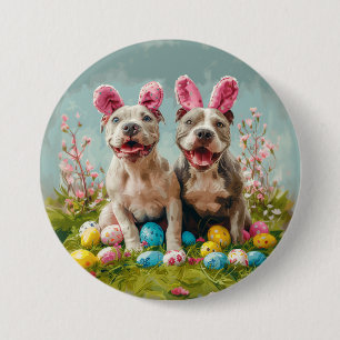 Osterpit Bull Hunde Button