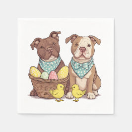 Osterpit Bull Hunde Serviette