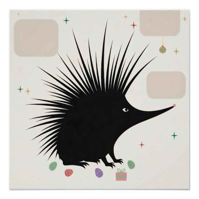 Osterplakat mit Igel Poster (Vorderseite)