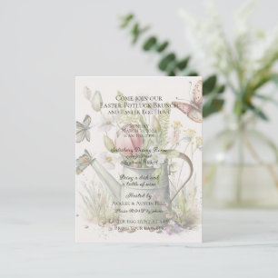 Osterpotluck Brunch Ostereier Einladung zur Jagd