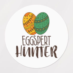 Osterpuppe Eggspert Jäger Spaß Niedliches Zitat Etiketten