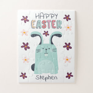 Osterpuzzle mit Sonnenschein und Blume für Kinder Puzzle