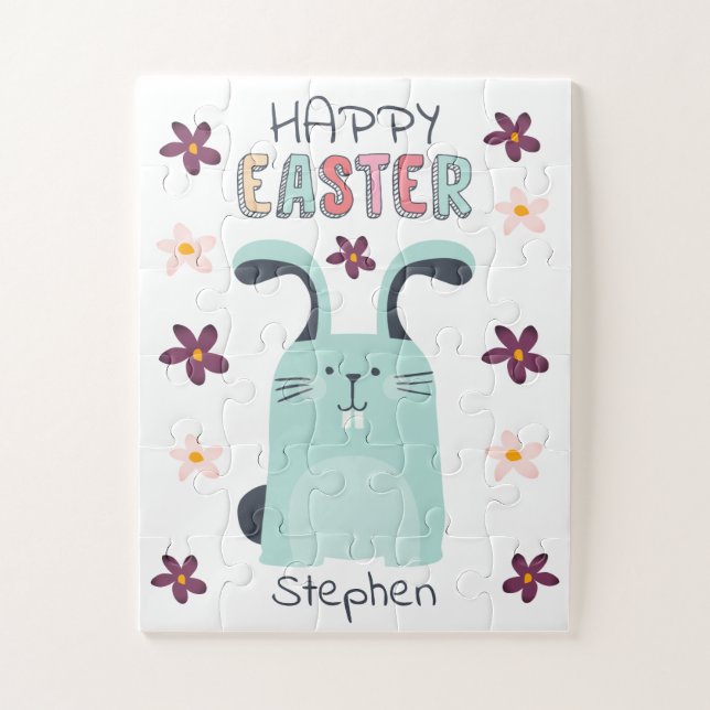 Osterpuzzle mit Sonnenschein und Blume für Kinder Puzzle (Vertikal)