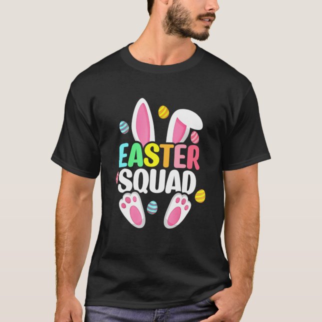 Osterquad Bunny Ear Egg Jäger Familie Matchin T-Shirt (Vorderseite)