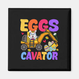 Osterr Kids Jungen Lustiger Bagger Frohe Ostern Ei Magnet