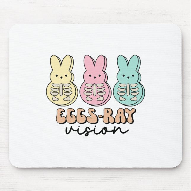 Osterradiologie Bunny Eggs ray Vision Xray Tech R Mousepad (Vorne)