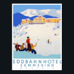 " Österreich: 1882 - Südbahnhotel Semmering Poster<br><div class="desc">Das Südbahnhotel ein auf dem Semmering-Pass in Österreich seit 1882 besteh endes Grand Hotel in Sichtweite der Passierenden Eisenbahn ehemal. Wikipedia Nachdem in den 1870er Jahren er Jahre die Südbahnhut, wandte sich der Bauten von Bauten entlang den von der Bahn erenen Gebieten zu. Der Ort Semmering war Semmering, Semmeringbahn, von...</div>