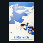 " Österreich: 1940er/heute  Winterurlaub Reise  Po Poster<br><div class="desc">Die Alpenrepublik begeistert seit jeher Urlauber aus der ganzen Welt mit seinem einzigartigen Bergpanorama. Wer hat schließlich noch nicht von einem Winterurlaub auf einer Berghütte in Österreich geträumt?</div>