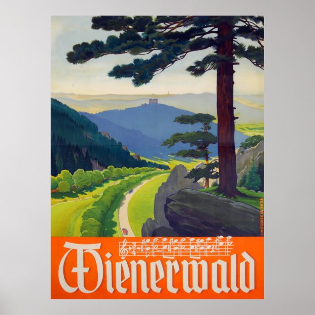 " Österreich: 1956/heute Wien - Wienerwald Reise Poster (Vorne)
