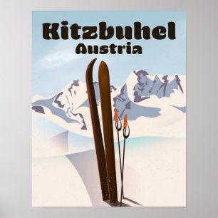 " Österreich: 2021/heute Kitzbuhel - Wintersport Poster