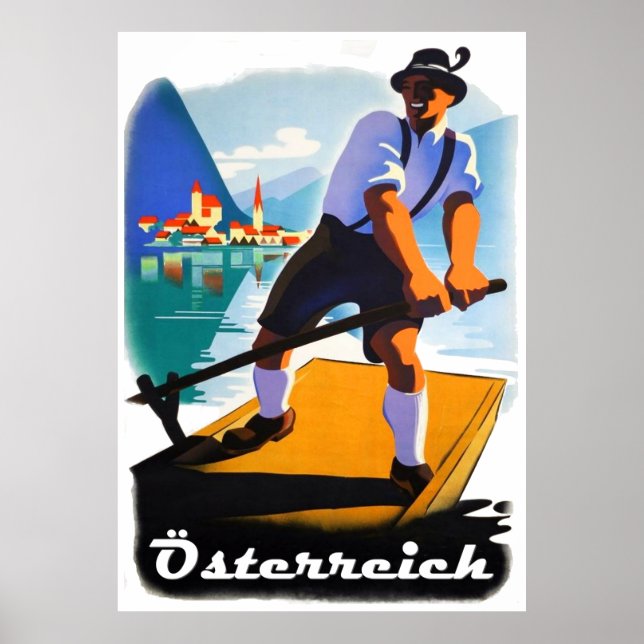 " Österreich: 2021/heute - Vintage Sommer Reise Poster (Vorne)
