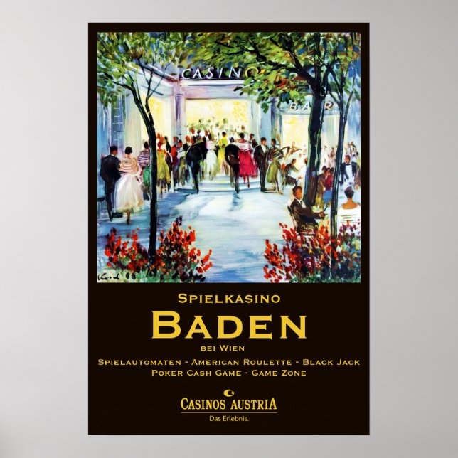 " Österreich: 2021/heute Wien - Casino Baden Poster (Vorne)