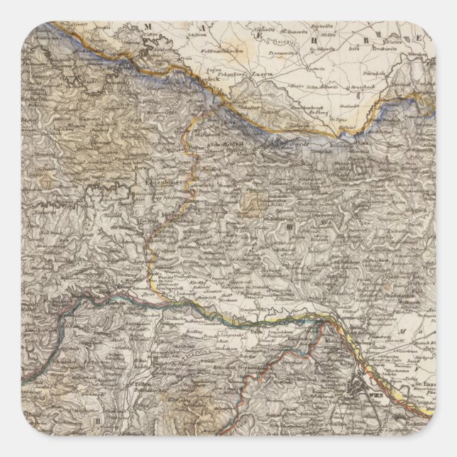 Österreich 8 quadratischer aufkleber (Vorderseite)