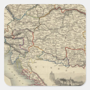 Österreich 9 quadratischer aufkleber