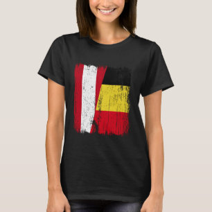 Österreich Belgien Halbflagge Österreichische Belg T-Shirt