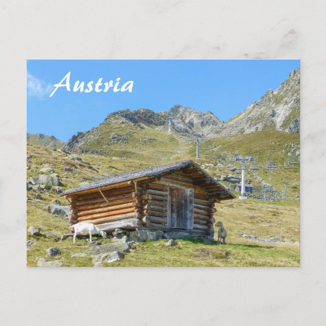 Österreich Bergkulisse Postkarte (Vorderseite)