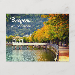 Österreich Bregenz am Bodensee im Herbst Postkarte