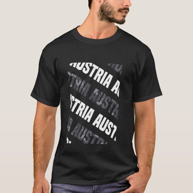 Österreich Camouflage Pattern Gray Camouflage T-Shirt (Vorderseite)