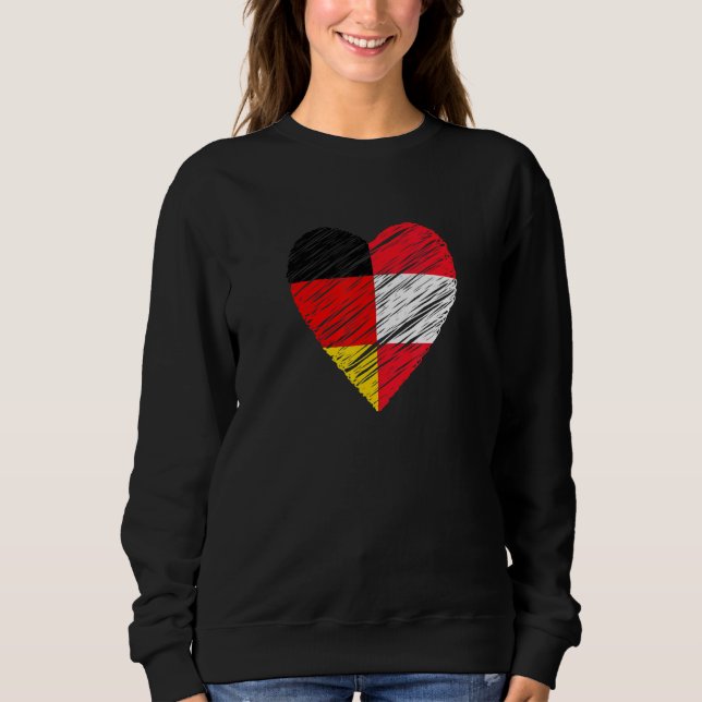 Österreich Deutschland Herz Österreichische Flagge Sweatshirt (Vorderseite)