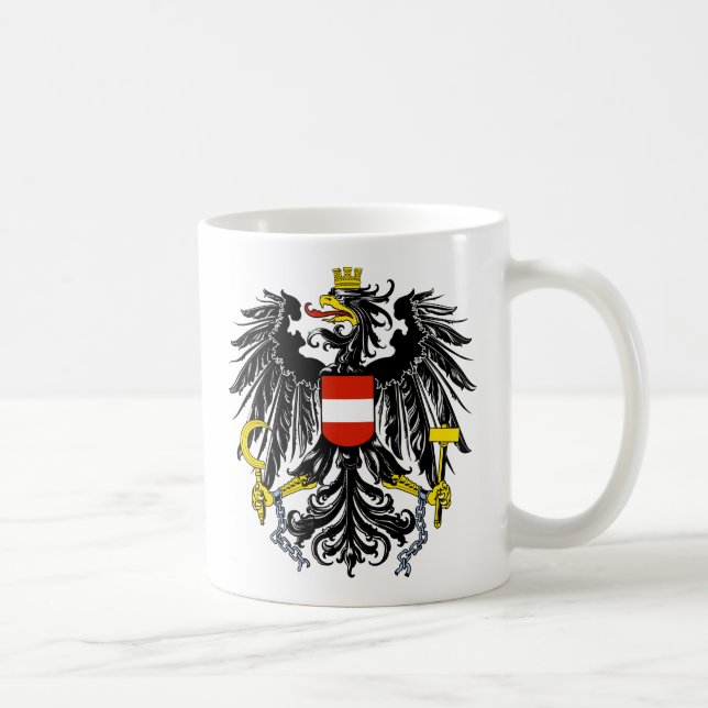 Österreich-Emblem Kaffeetasse (Rechts)