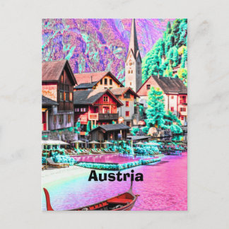 Österreich Europa Reise Fine Art Druck original H Postkarte