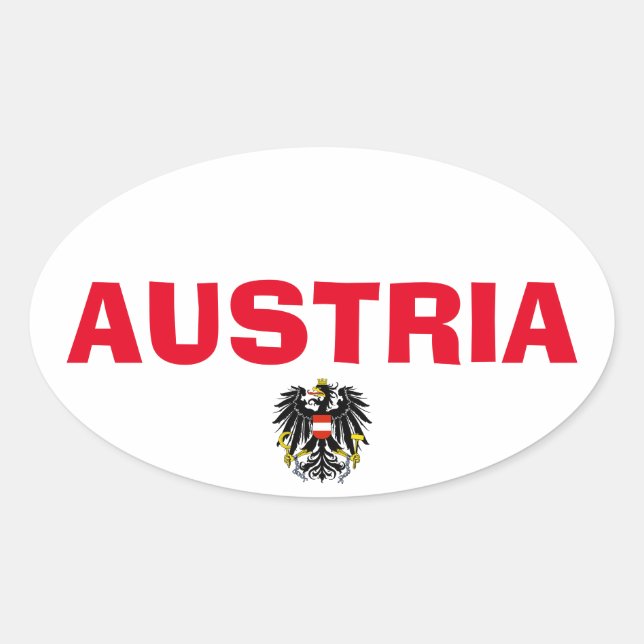 Österreich Europäische Oval Sticker (Vorderseite)