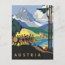Österreich Europe Vintage Travel Postcard