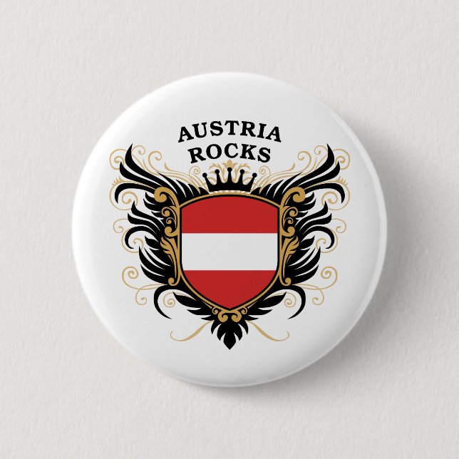 Österreich-Felsen Button (Vorderseite)