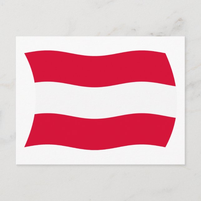 Österreich Flag Postkarte (Vorderseite)