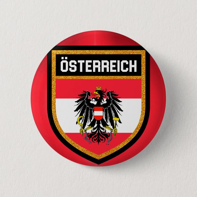 Österreich-Flagge Button (Vorderseite)