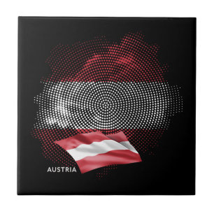 Österreich-Flagge Fliese