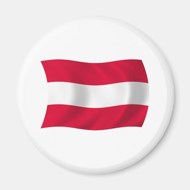 Österreich Flagge Magnet (Vorne)