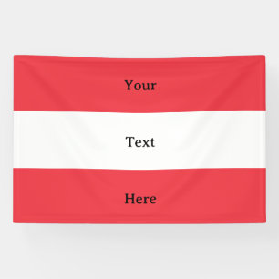 Österreich-Flagge mit benutzerdefiniertem Text Banner