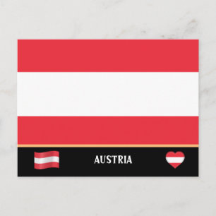 Österreich-Flagge & Österreich-Reise / Österreich Postkarte