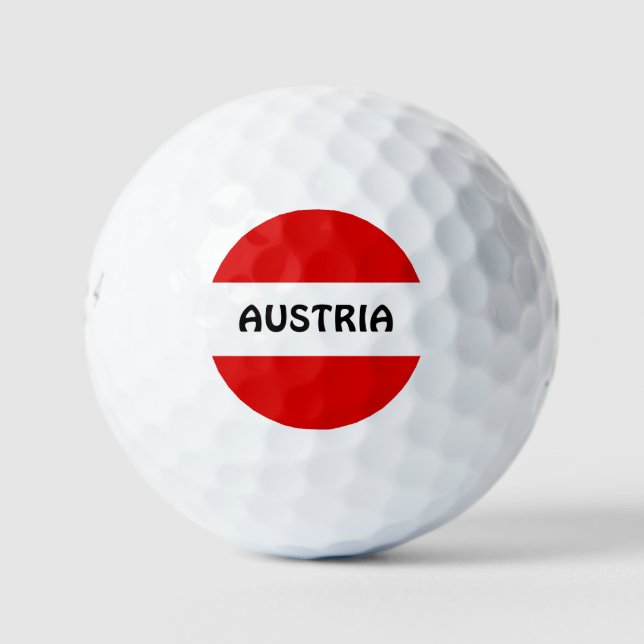 ÖSTERREICH: Flagge Österreichs Golfball (Vorderseite)