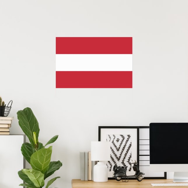 Österreich-Flagge Poster (Heimbüro)