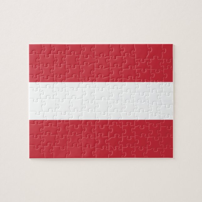 Österreich-Flagge Puzzle (Horizontal)