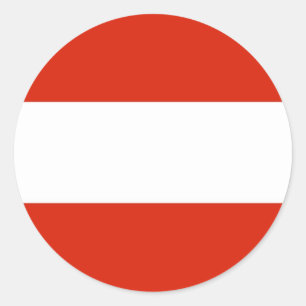 Österreich-Flagge Runder Aufkleber