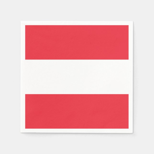 Österreich-Flagge Serviette (Vorderseite)