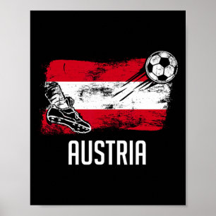 Österreich Flagge Trikot österreichisches Fußballt Poster