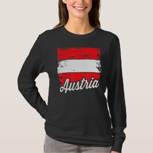 Österreich-Flagge - Vintage österreichische Flagge T-Shirt