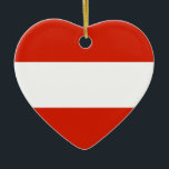 Österreich-Flaggen-Herz-Verzierung Keramik Ornament<br><div class="desc">Herz-Verzierung mit der Flagge von Österreich.</div>
