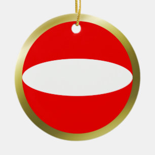 Österreich Flaggen-Ornament Keramikornament