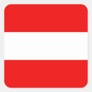 Österreich Flaggenaufkleber Quadratischer Aufkleber