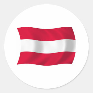 Österreich Flaggenaufkleber Runder Aufkleber